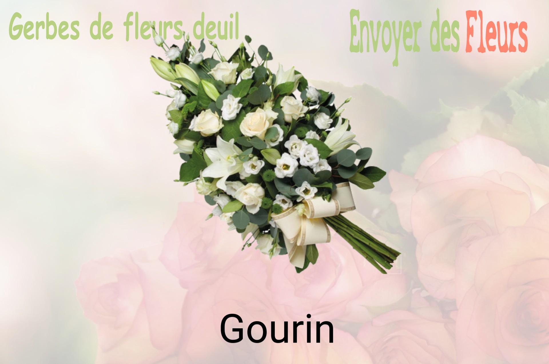 Gerbe de fleurs de deuil livrée à Gourin